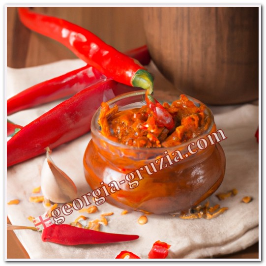 Raw  hot pepper adjika