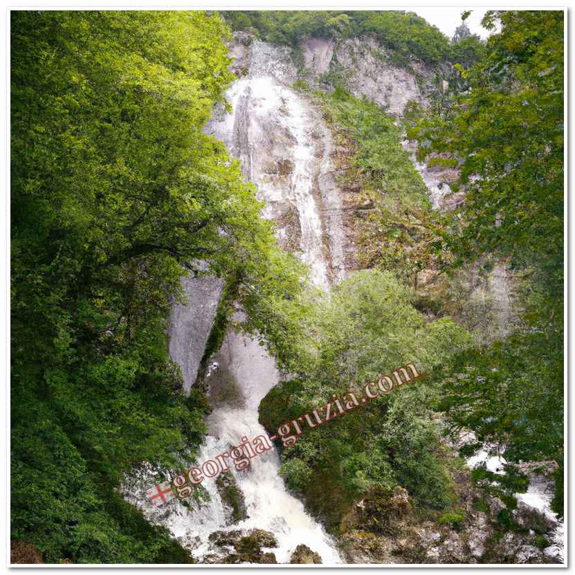 Gega waterfall abkhazia