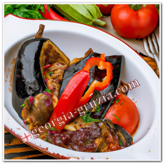 Beef with eggplants by Georgian