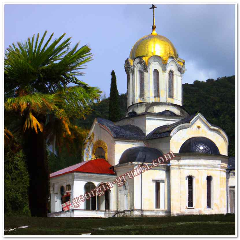 Temple in drandy abkhazia