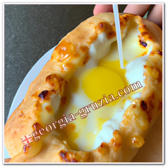 How to eat khachapuri with an egg
