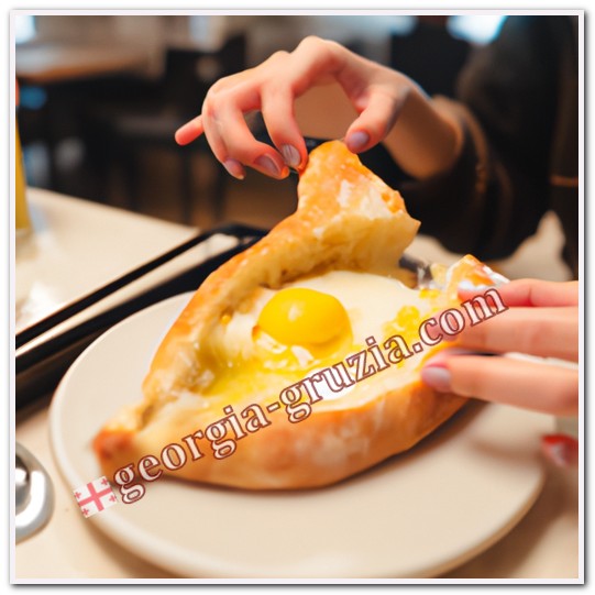 How to eat khachapuri with an egg