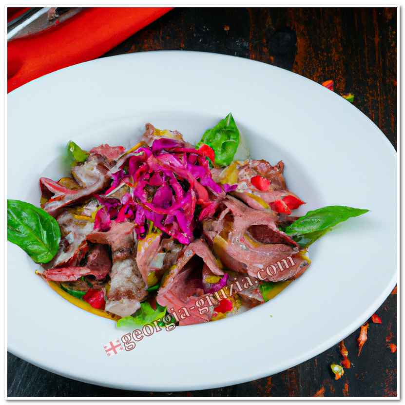 Classical tbilisi salad recipe with beef