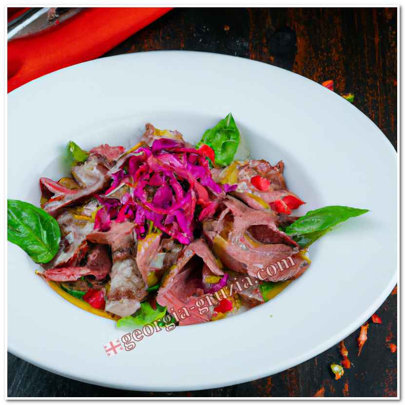 Classical tbilisi salad recipe with beef Classical tbilisi salad recipe with beef