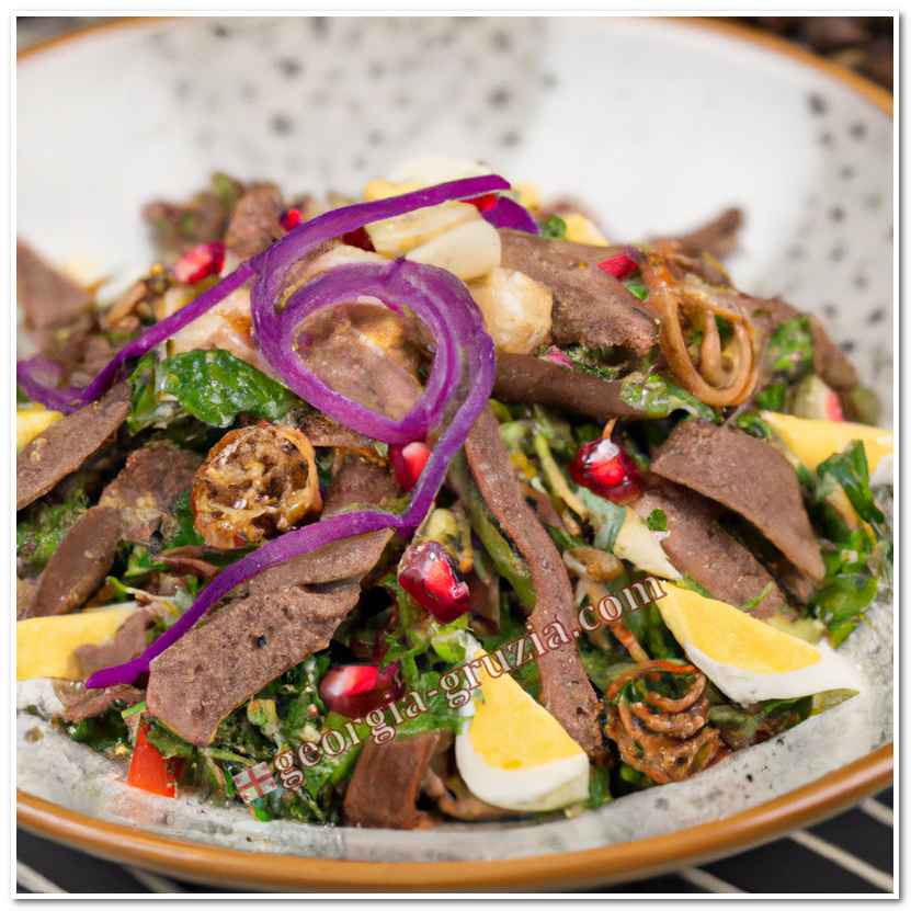 Classical tbilisi salad recipe with beef Classical tbilisi salad recipe with beef