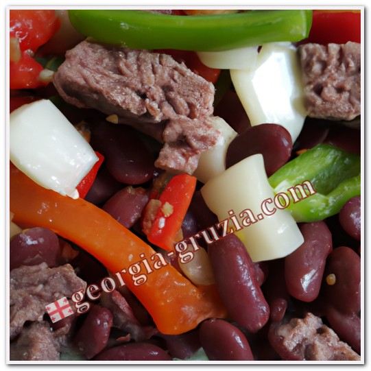 Bean salad beef bell pepper