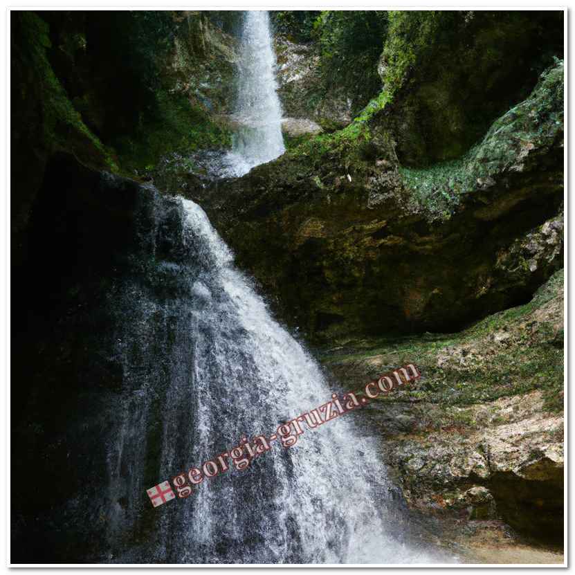 Shakuran waterfall in abkhazia