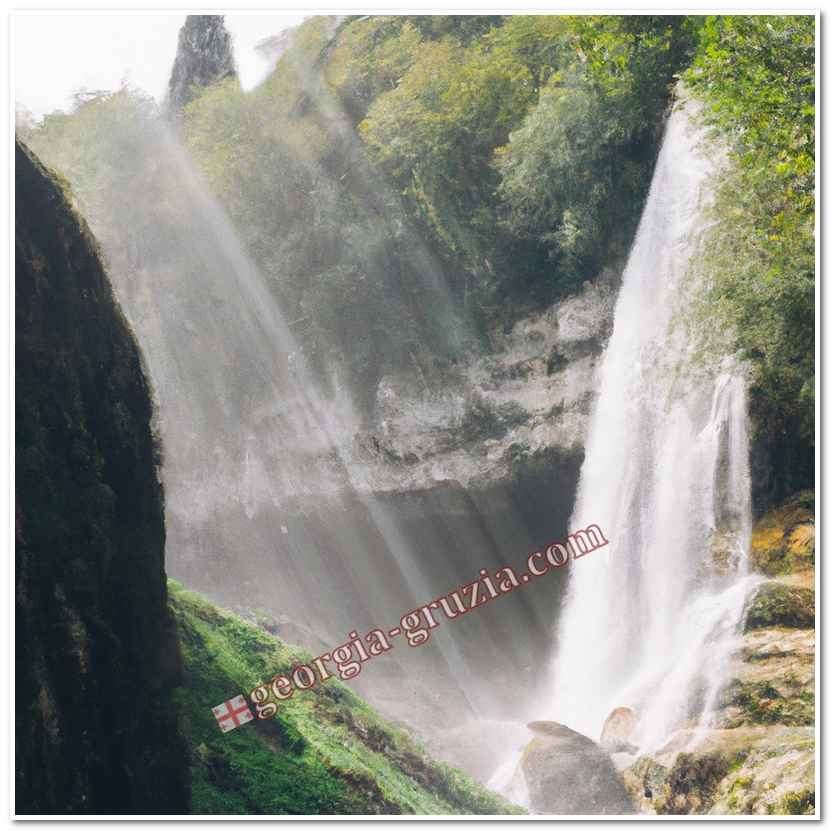 Shakuran waterfall in abkhazia