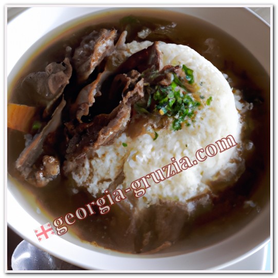 Beef soup with rice