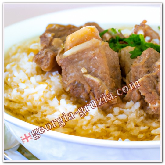 Beef soup with rice