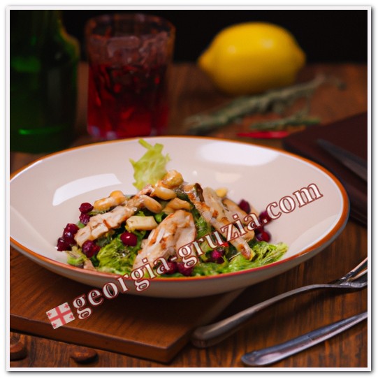 Tbilisi salad with red beans chicken breast