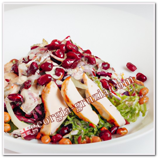 Tbilisi salad with red beans chicken breast