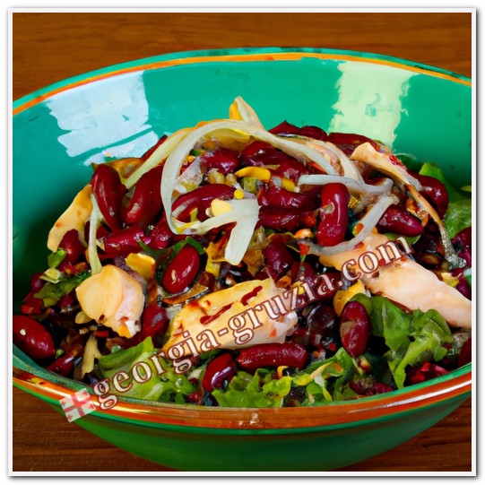 Tbilisi salad with red beans chicken breast